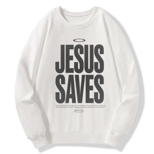 Jesus Saves Bold Sweatshirt - Image 2