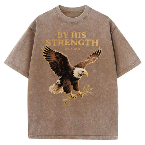 Strength Eagle Washed T-Shirt - Image 3