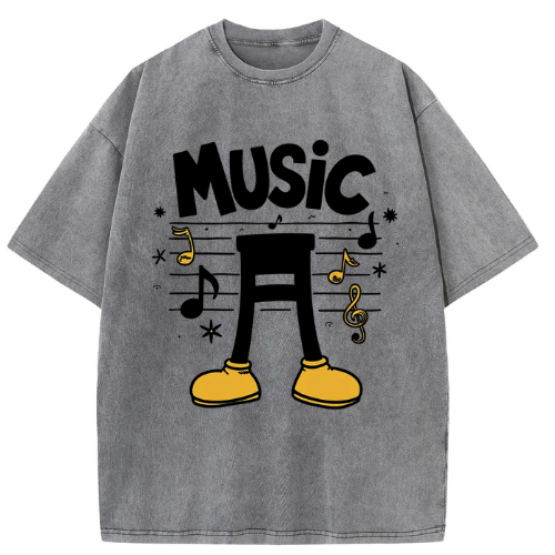 Music Moves Washed T-Shirt - Image 3