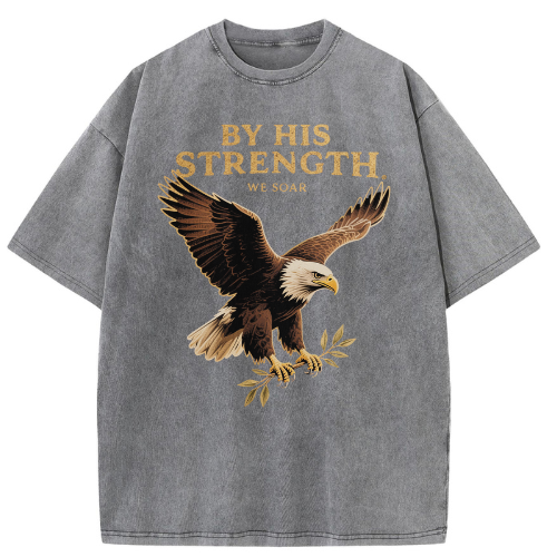 Strength Eagle Washed T-Shirt - Image 2